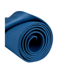 Mata do ćwiczeń jogi antypoślizgowa 0,5cm niebieska